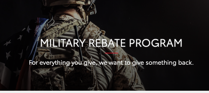 Toyota Military rebate 