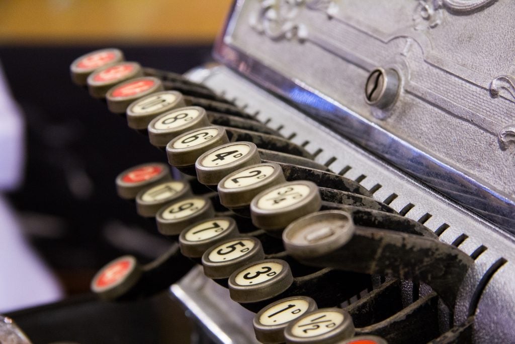 Vintage cash register.