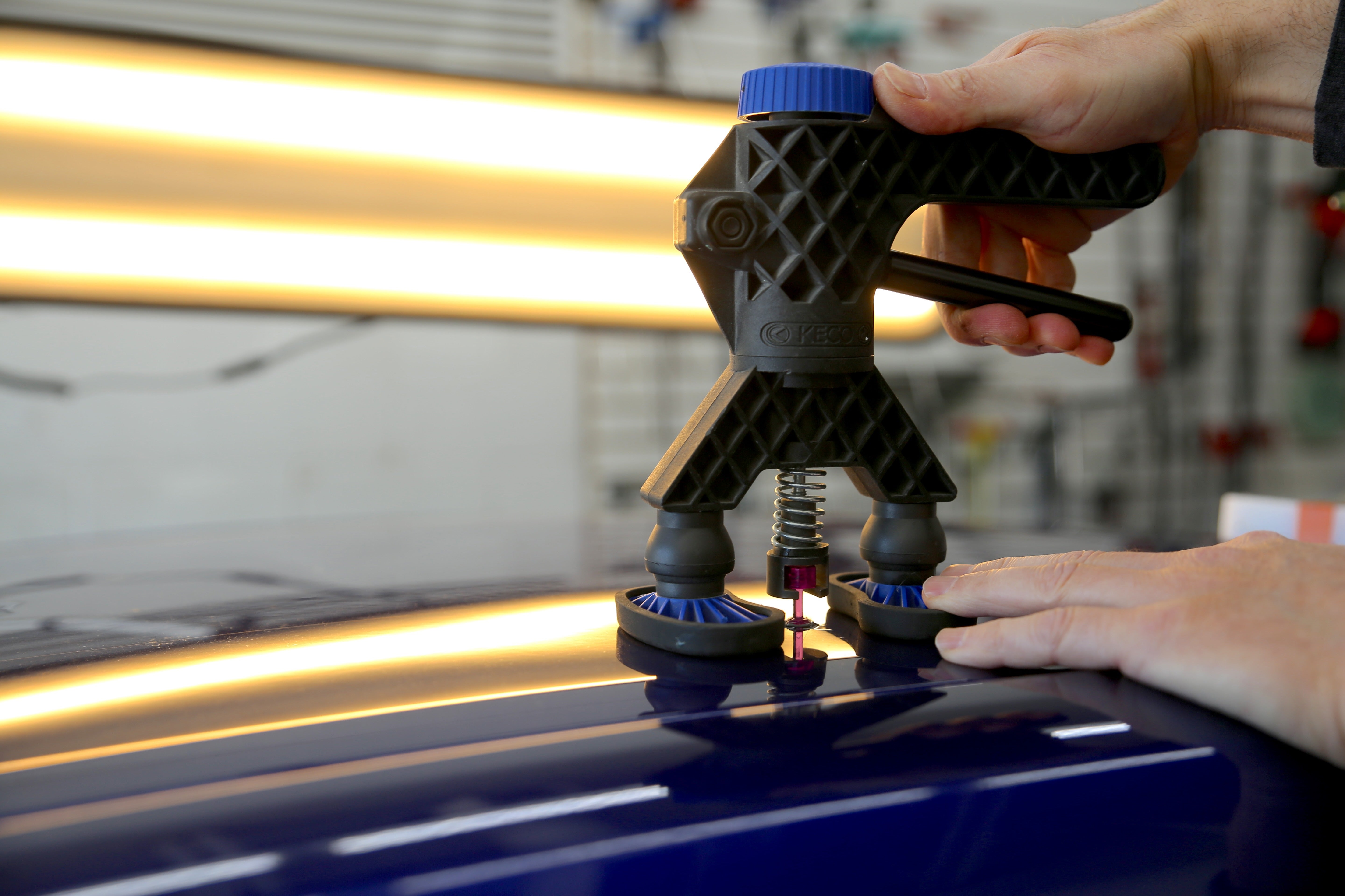 Paintless dent repair (PDR) at Rydell Auto Body and Glass