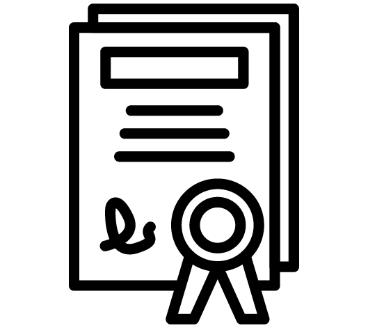 Icon showing a certificate of sale of vehicle