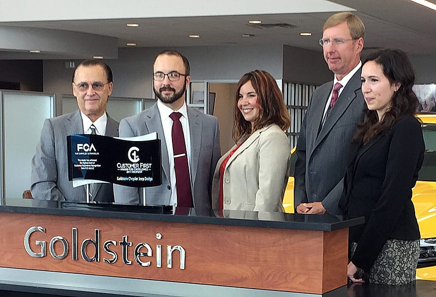 The Award presentation at Goldstein Chrysler Dodge Jeep RAM