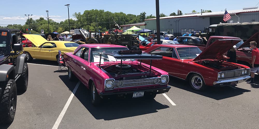 A few vehicles from the car show in Latham.