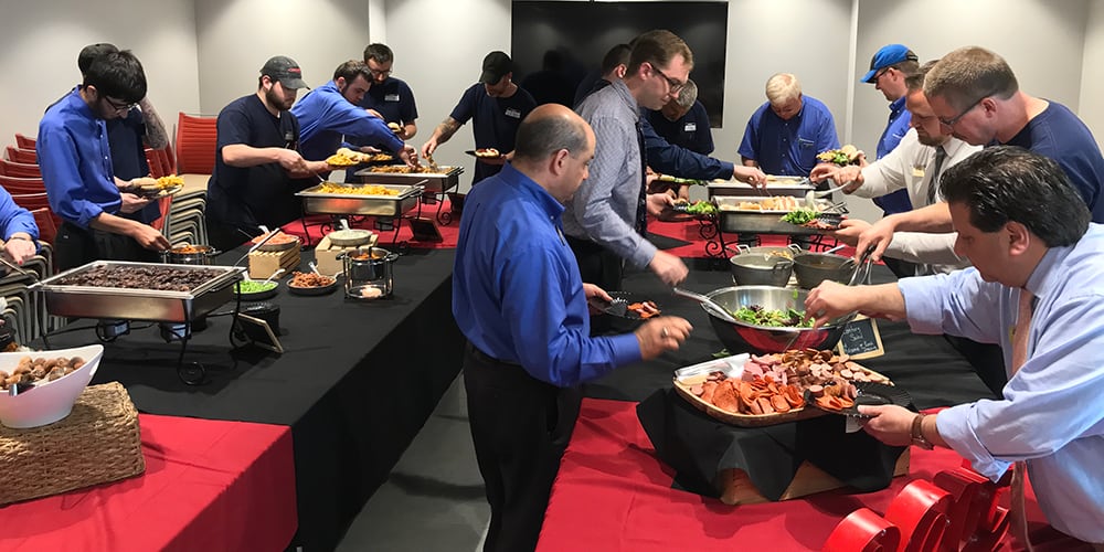 Celebration lunch with staff