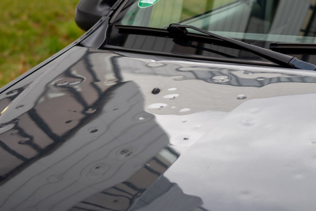 dented car hood