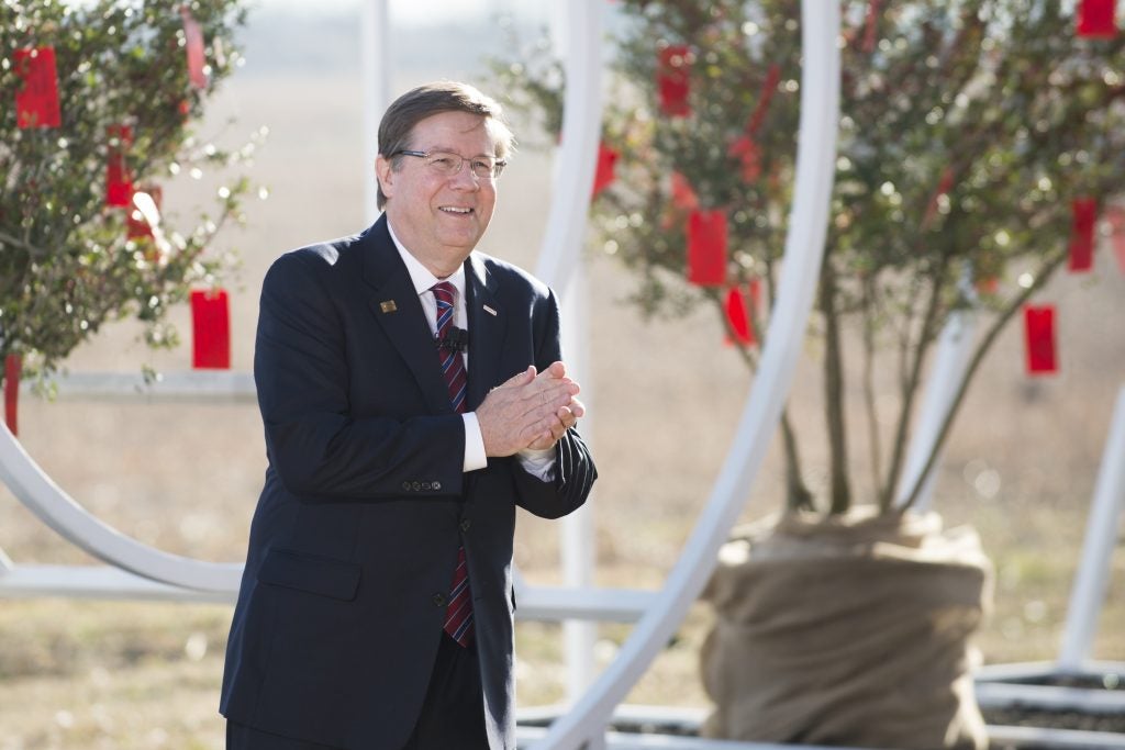 PLANO, TX - JANUARY 20: Toyota Motor North America Chief Executive Officer, Jim Lentz, addresses a group of 75 special guests and local media. Lentz lays out the automotive companys plan for building a new sustainable corporate campus set to be completed in late 2016 or early 2017 on January 20, 2015 in Plano, Texas. (Photo by Cooper Neill/Getty Images for Toyota)