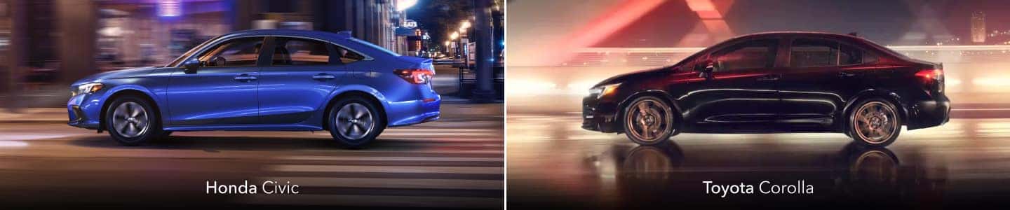 civic and corolla side by side 