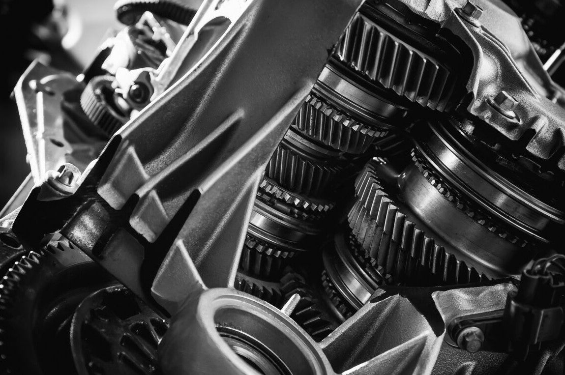 Transmission gears exposed
