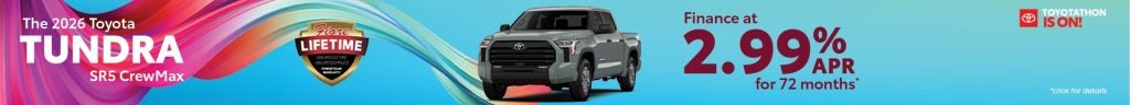 2026 Toyota Tundra SR5 CrewMax – Finance at 2.99% APR for 72 Months