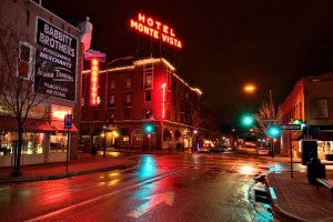 Late night in downtown Flagstaff