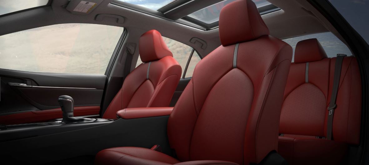 Image of the interior of a 2019 Toyota Camry.