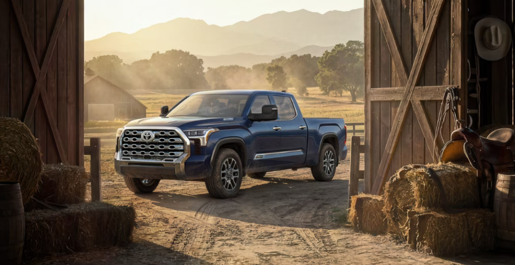 Blue Toyota Tundra pickup truck