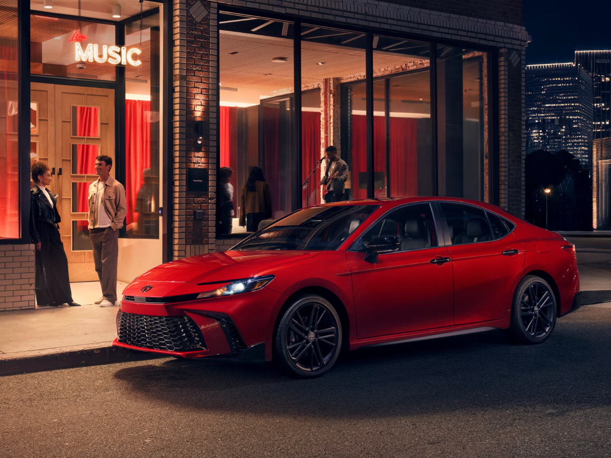 Toyota Camry in red