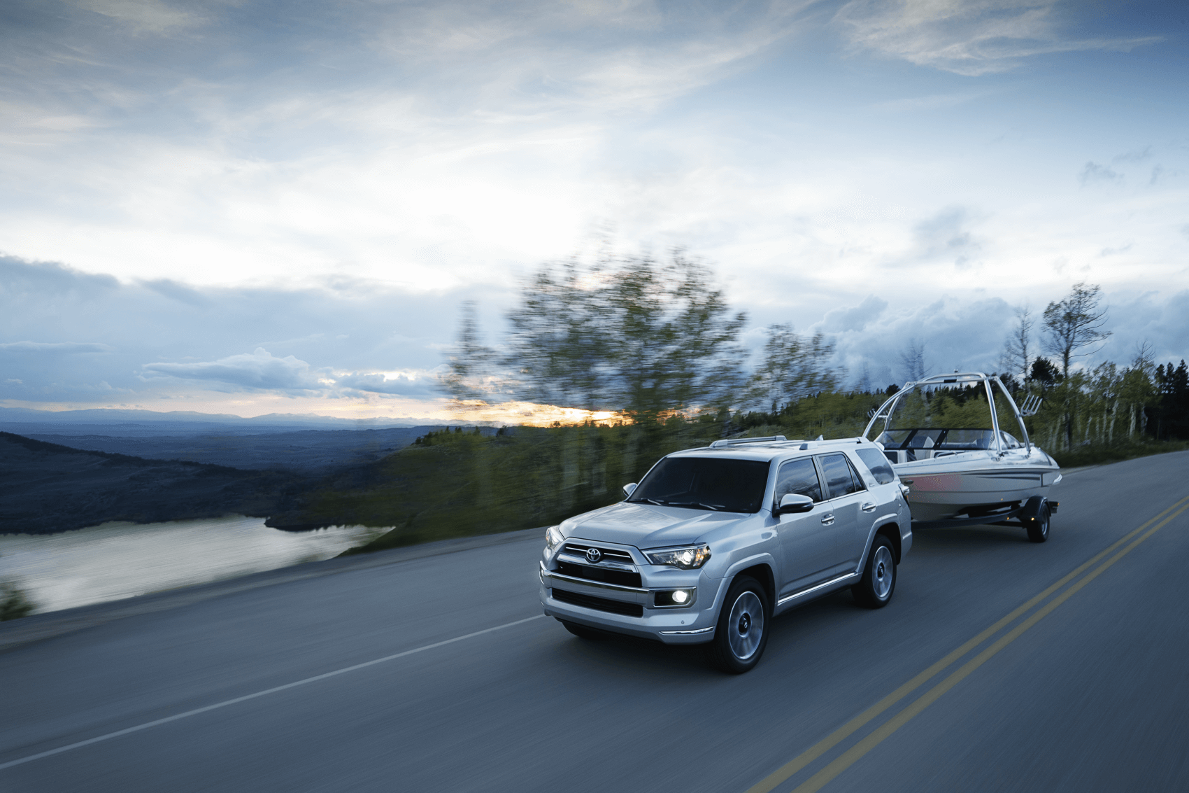 2021 Toyota 4Runner Silver Towing Boat Phillips Toyota